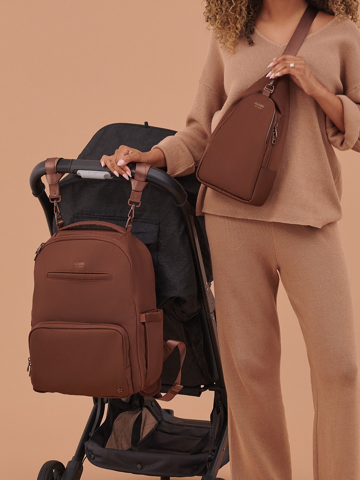 JuJuBe Crossbody Sling - Espresso- Bambi Baby