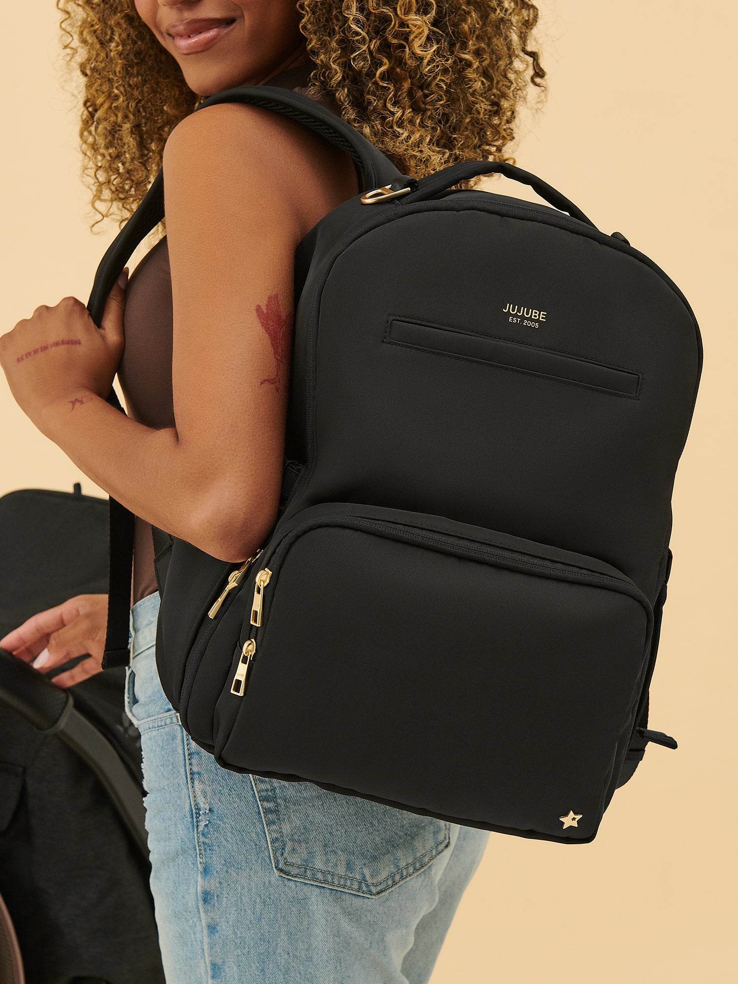 JuJuBe Classic Diaper Backpack - Black- Bambi Baby