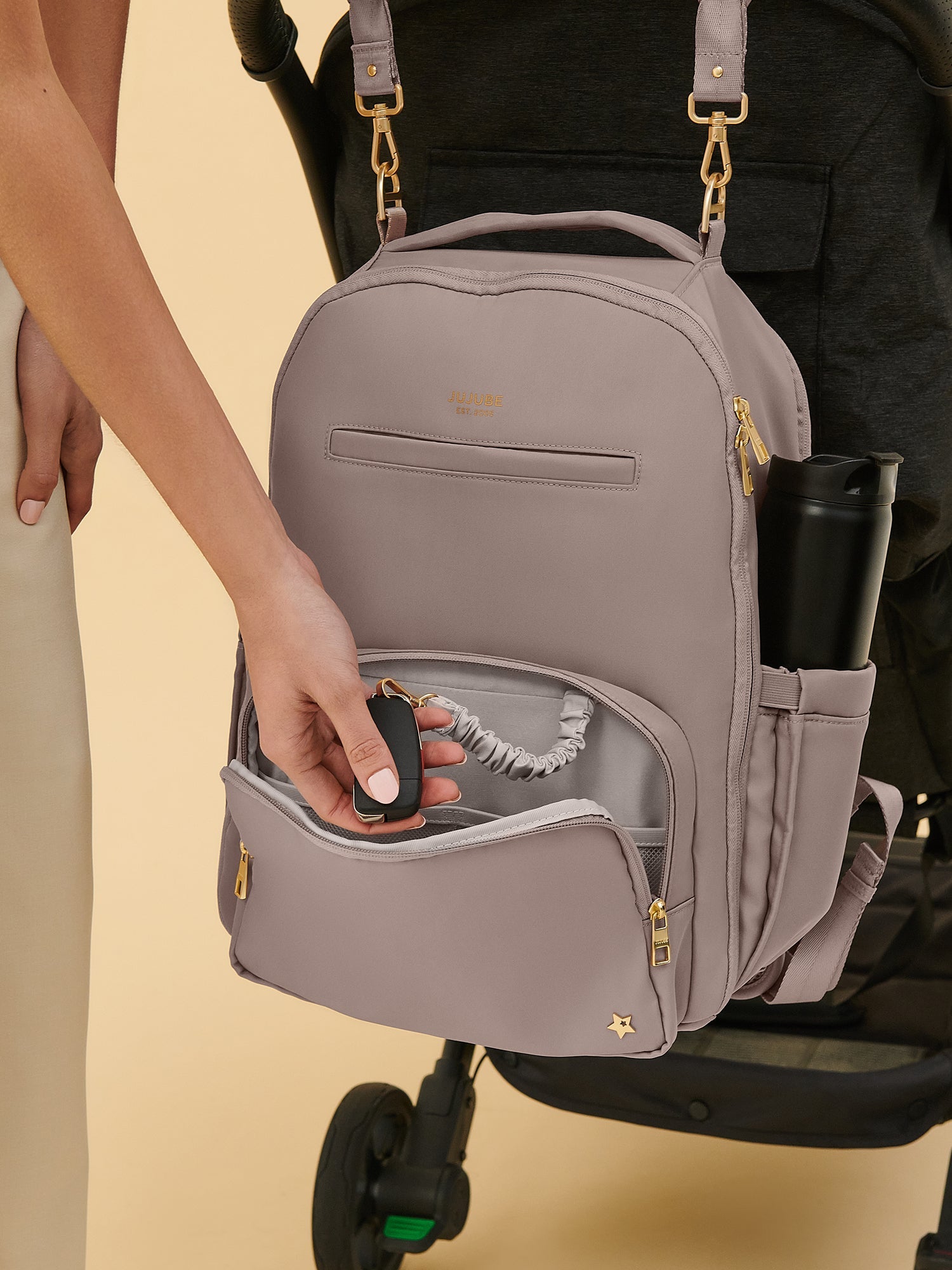 JuJuBe Classic Diaper Backpack - Taupe- Bambi Baby