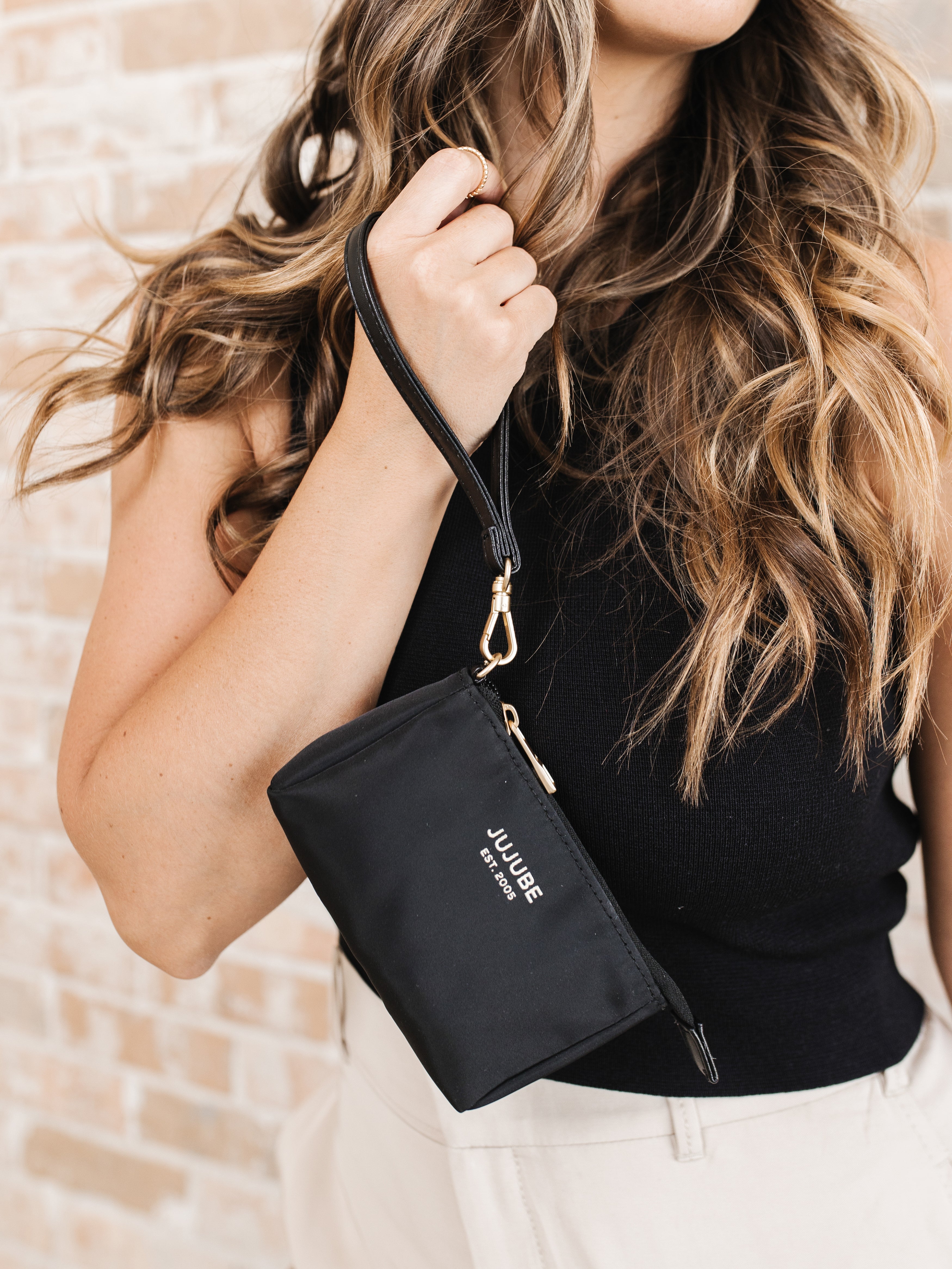 JuJuBe 3-Piece Pouch Clutch Purse Set - Black- Bambi Baby