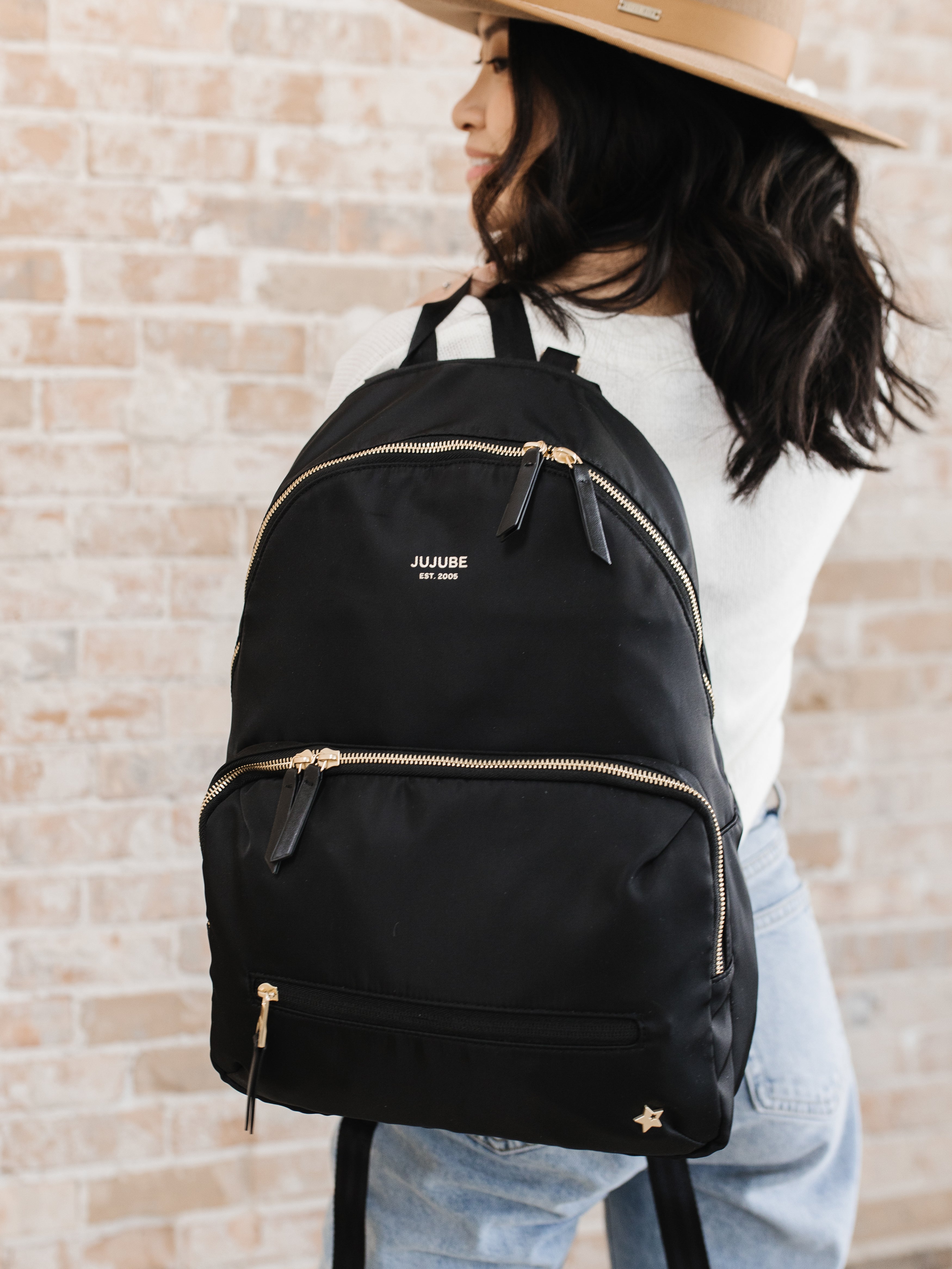 JuJuBe Everyday Diaper Backpack - Black- Bambi Baby