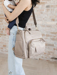 JuJuBe Satchel Diaper Bag - Taupe - Bambi Baby
