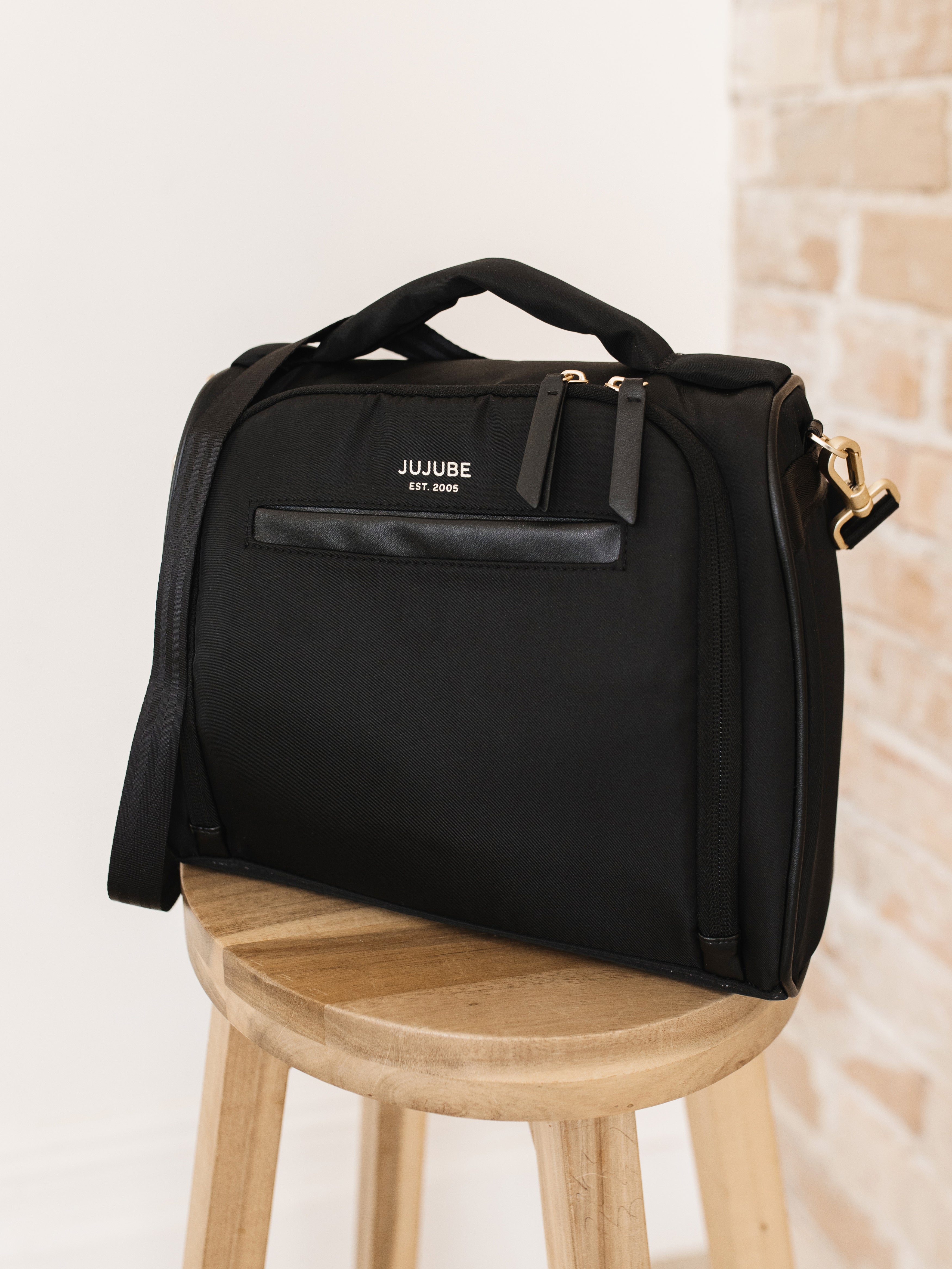 JuJuBe Satchel Diaper Bag - Black- Bambi Baby