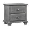 Mesa de cabeceira Oxford Baby Kenilworth Collection com 2 gavetas em cinza grafite