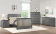 Mesita de noche de dos cajones Oxford Baby Kenilworth Collection en gris grafito - Bambi Baby