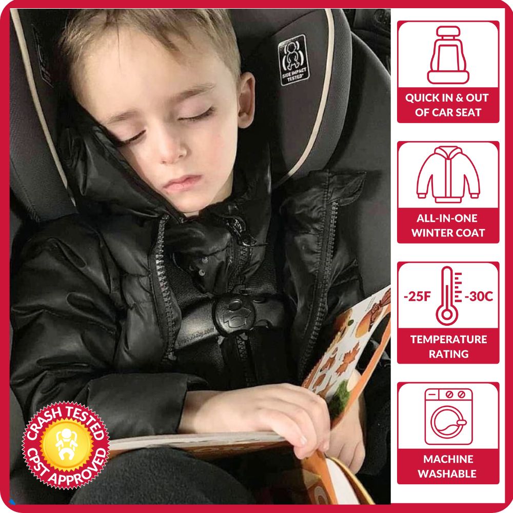 Onekid Car Seat Coat | The Road Coat Down - Black- Bambi Baby