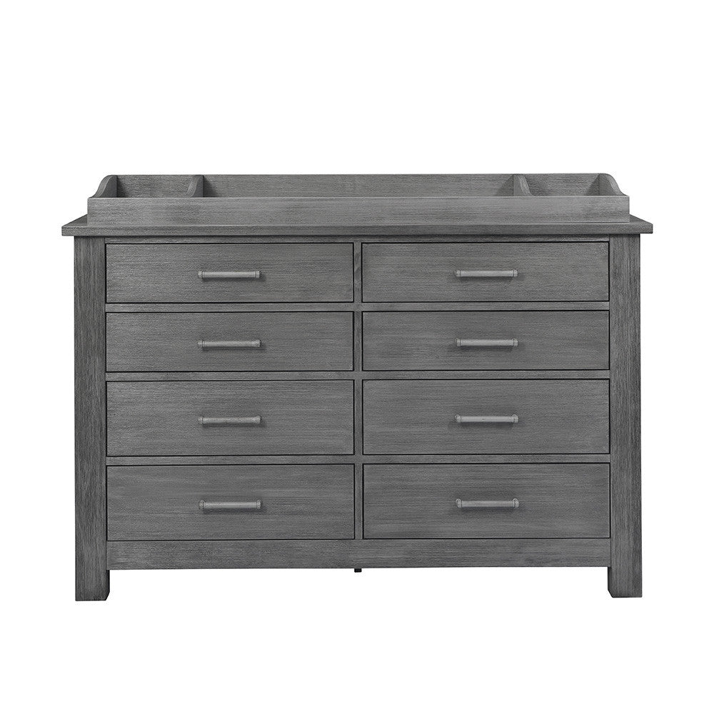 Cómoda Bella Vita Lugo de 8 cajones en gris puerto- Bambi Baby