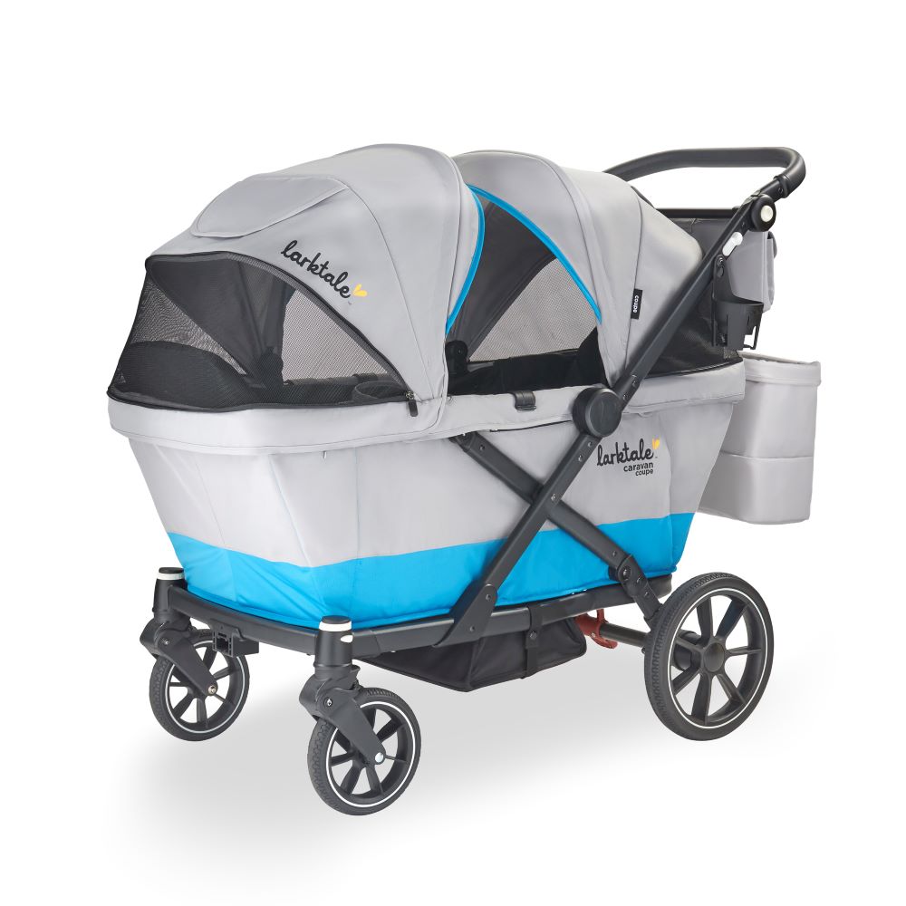 Larktale Caravan Coupe V2 Compact Stroller Wagon, Gray / Blue