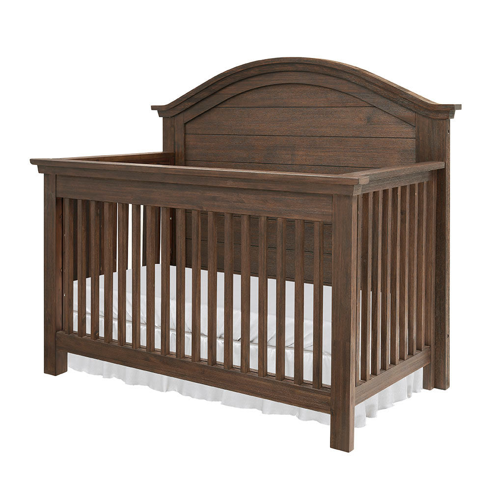Bella Vita Lugo Curved Top Crib in Harbor Brown- Bambi Baby