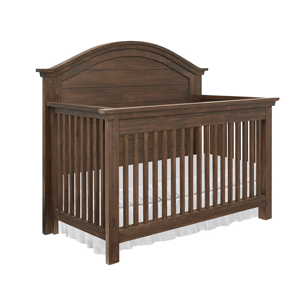 Bella Vita Lugo Curved Top Crib in Harbor Brown- Bambi Baby