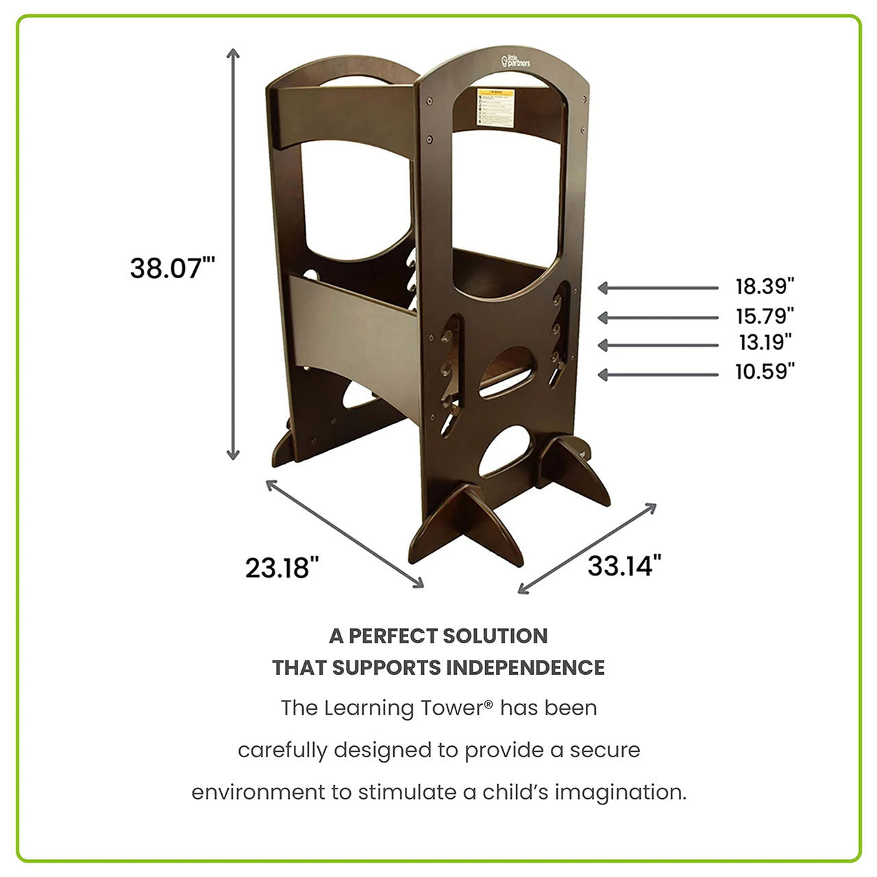 Little Partners The Learning Tower - Espresso- Bambi Baby