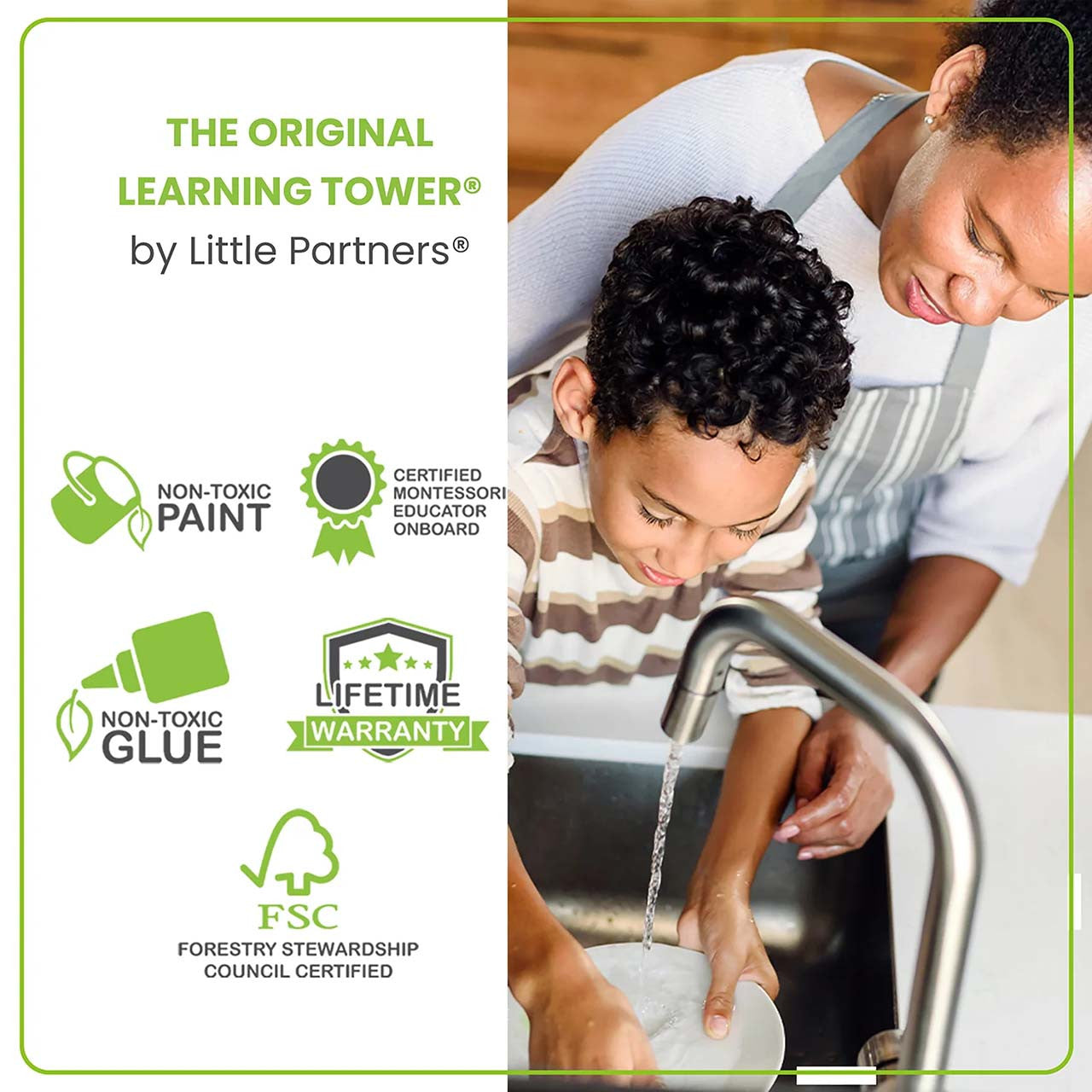 Little Partners The Learning Tower - Espresso- Bambi Baby