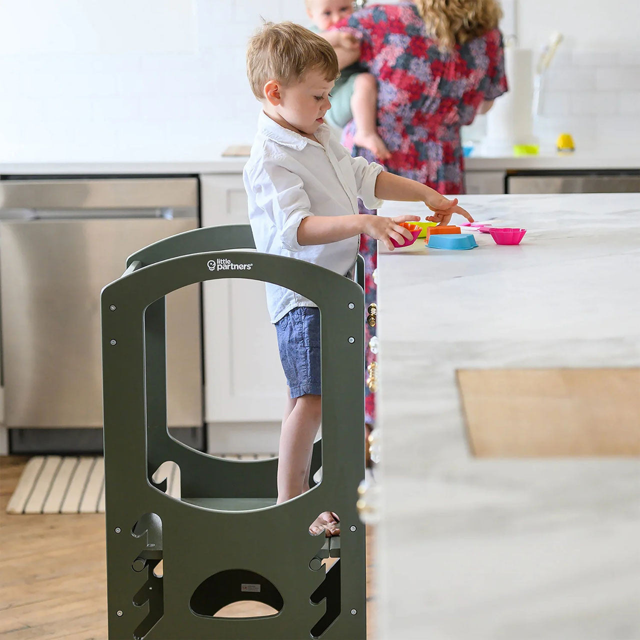 Little Partners The Learning Tower - Olive Green- Bambi Baby