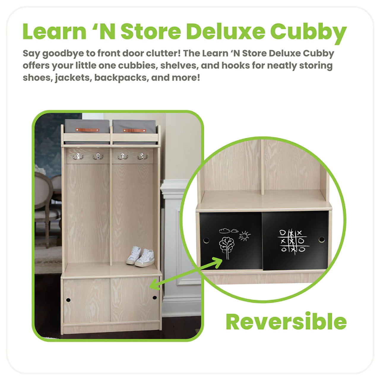 Little Partners Learn 'N Store Deluxe Cubby - Premium Ivory- Bambi Baby
