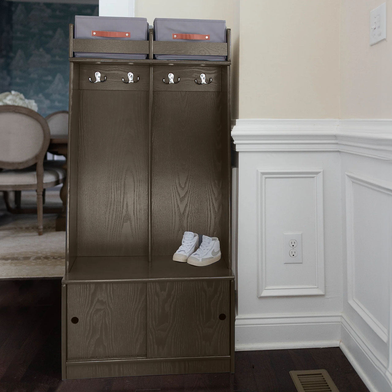 Little Partners Learn 'N Store Deluxe Cubby - Premium Charcoal- Bambi Baby