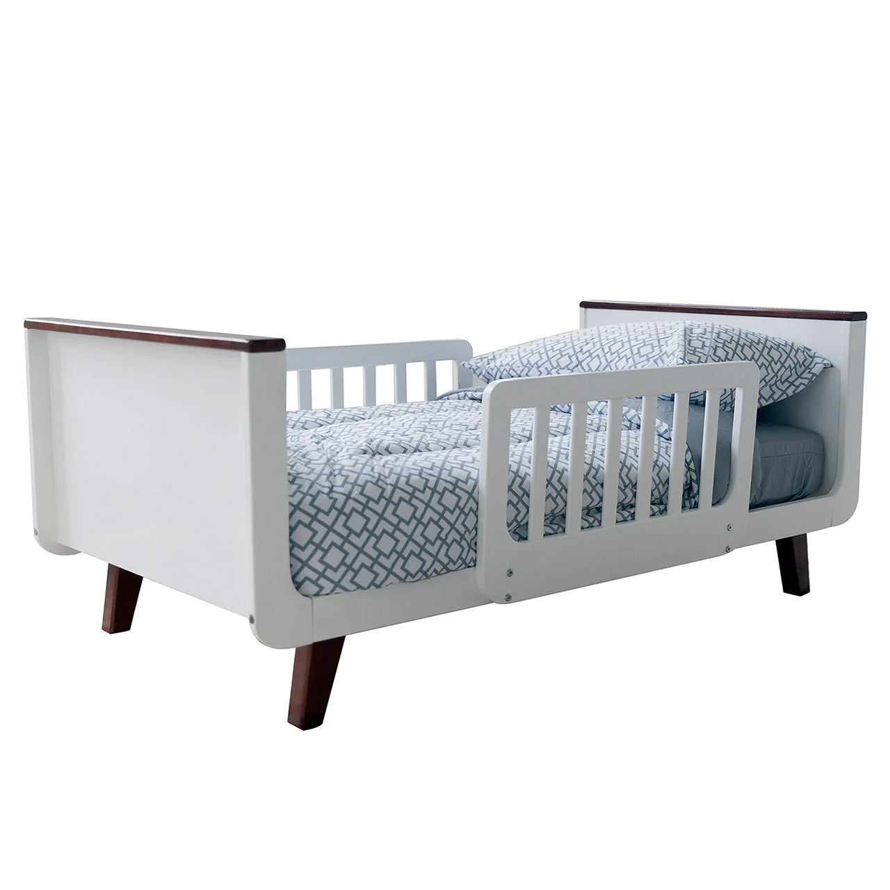 Little Partners MOD Toddler Bed - White & Espresso- Bambi Baby