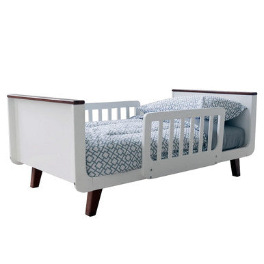 Little Partners MOD Toddler Bed - White & Espresso- Bambi Baby
