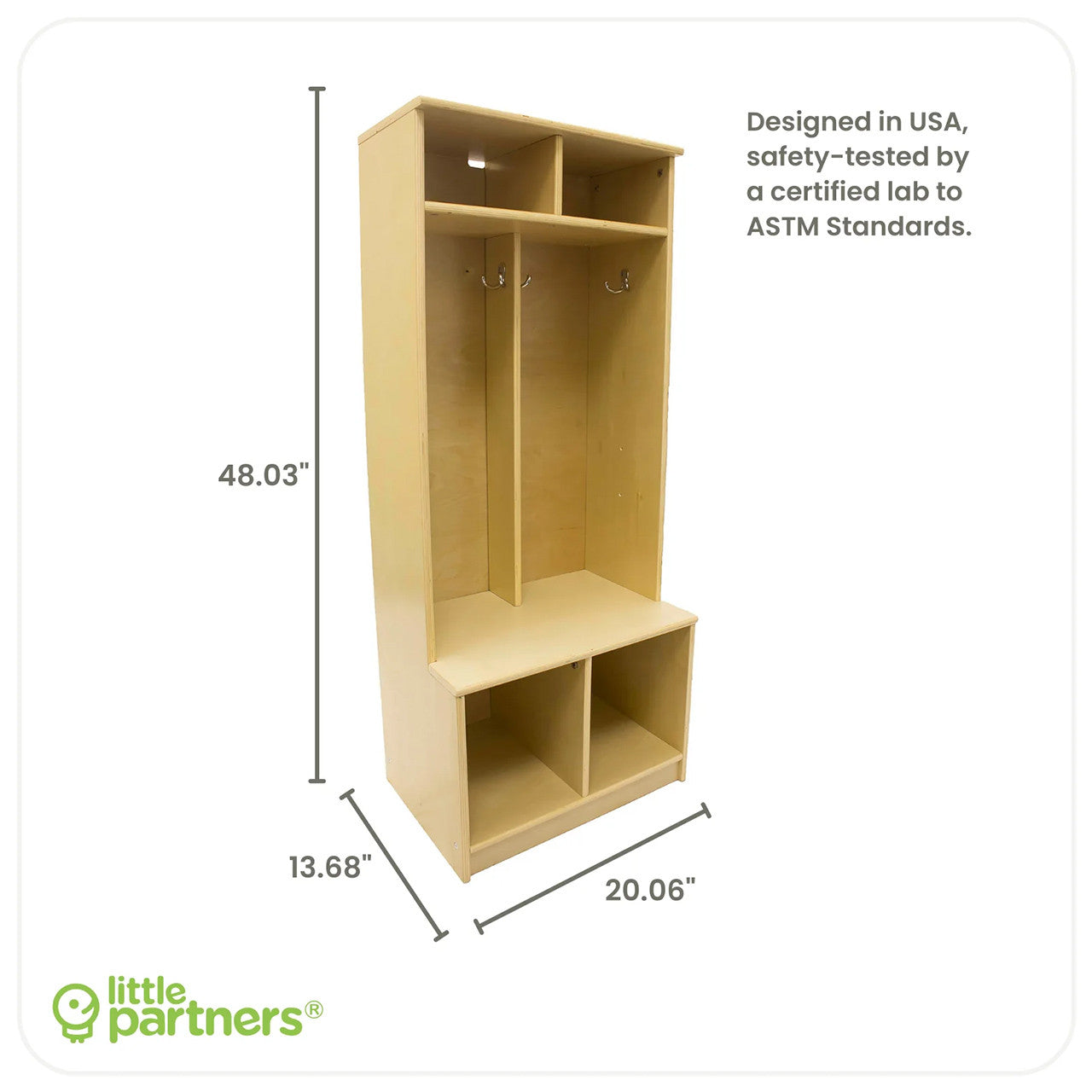 Little Partners Learn 'N Store Cubby - Natural- Bambi Baby