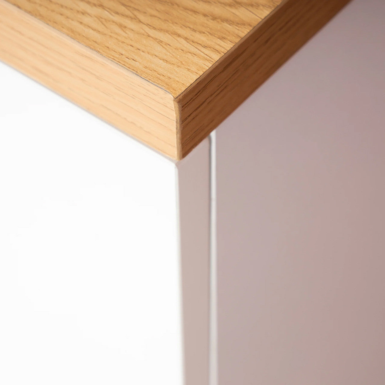 dadada Lala Big 6-Drawer Dresser, White/Red Oak (2 Boxes)- Bambi Baby