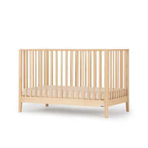 Natural Wood dadada Lala 3-in-1 Convertible Crib - Front Angle View | Bambi Baby