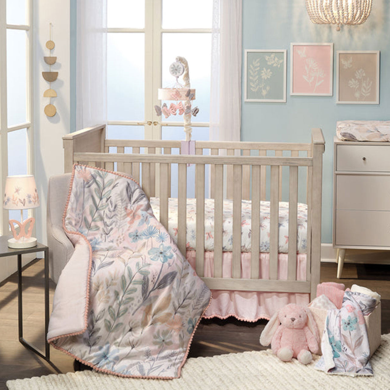 Lambs Ivy Baby blooms 3-Piece Bedding Set – Bambi Baby
