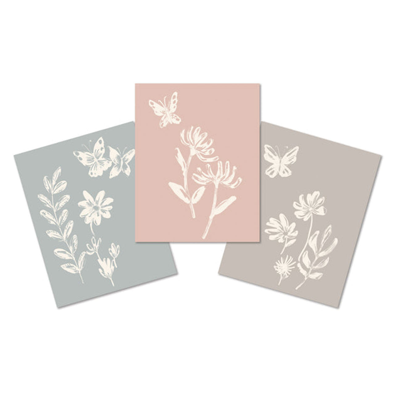 Lambs & Ivy Baby blooms Unframed Wall Art (3 prints 11 x 14 )- Bambi Baby