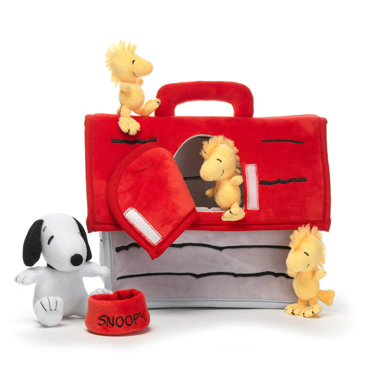 Lambs & Ivy Classic Snoopy Plush Set - Dog House w/ Animals- Bambi Baby