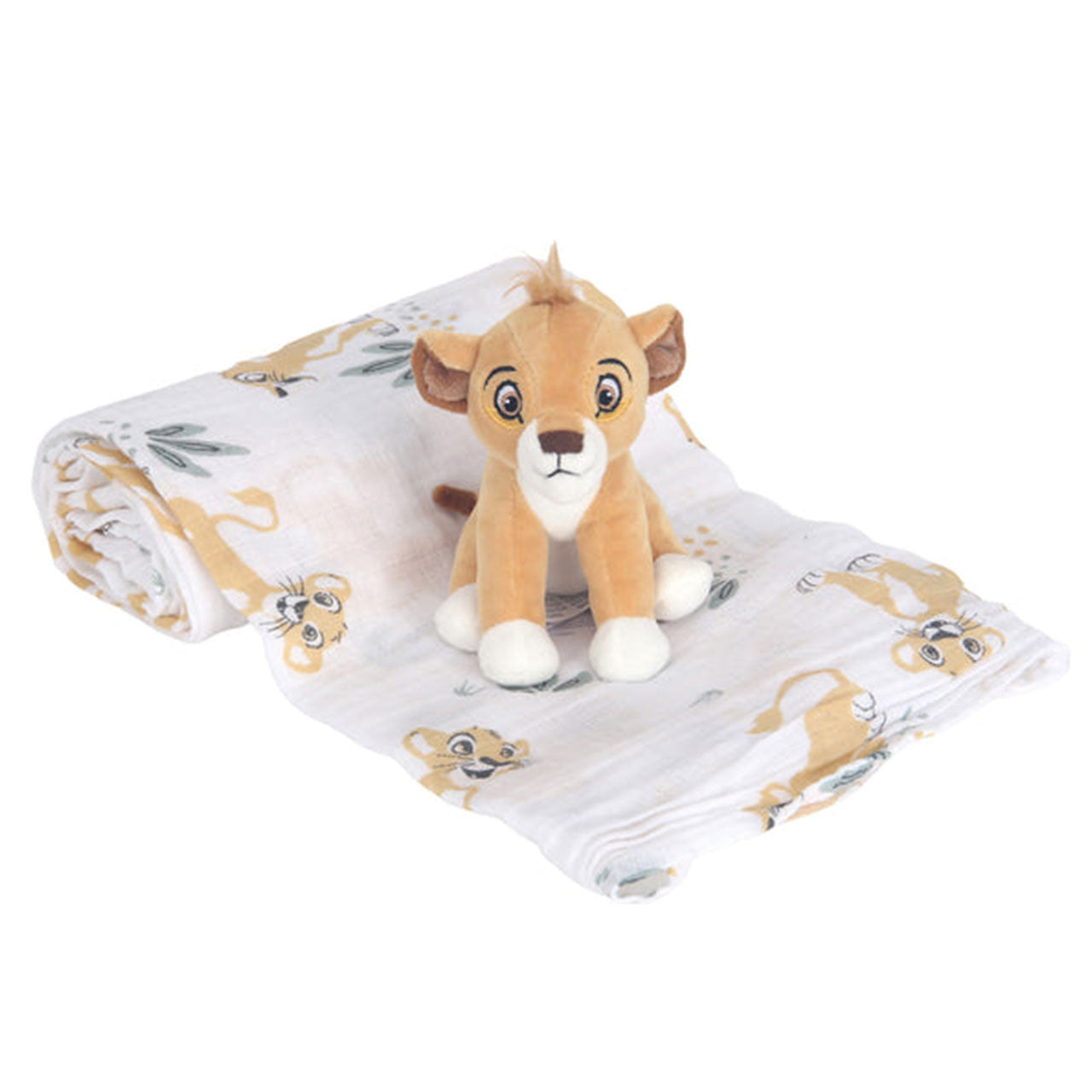 Lambs & Ivy Lion King Swaddle Blanket & Mini Plush- Bambi Baby