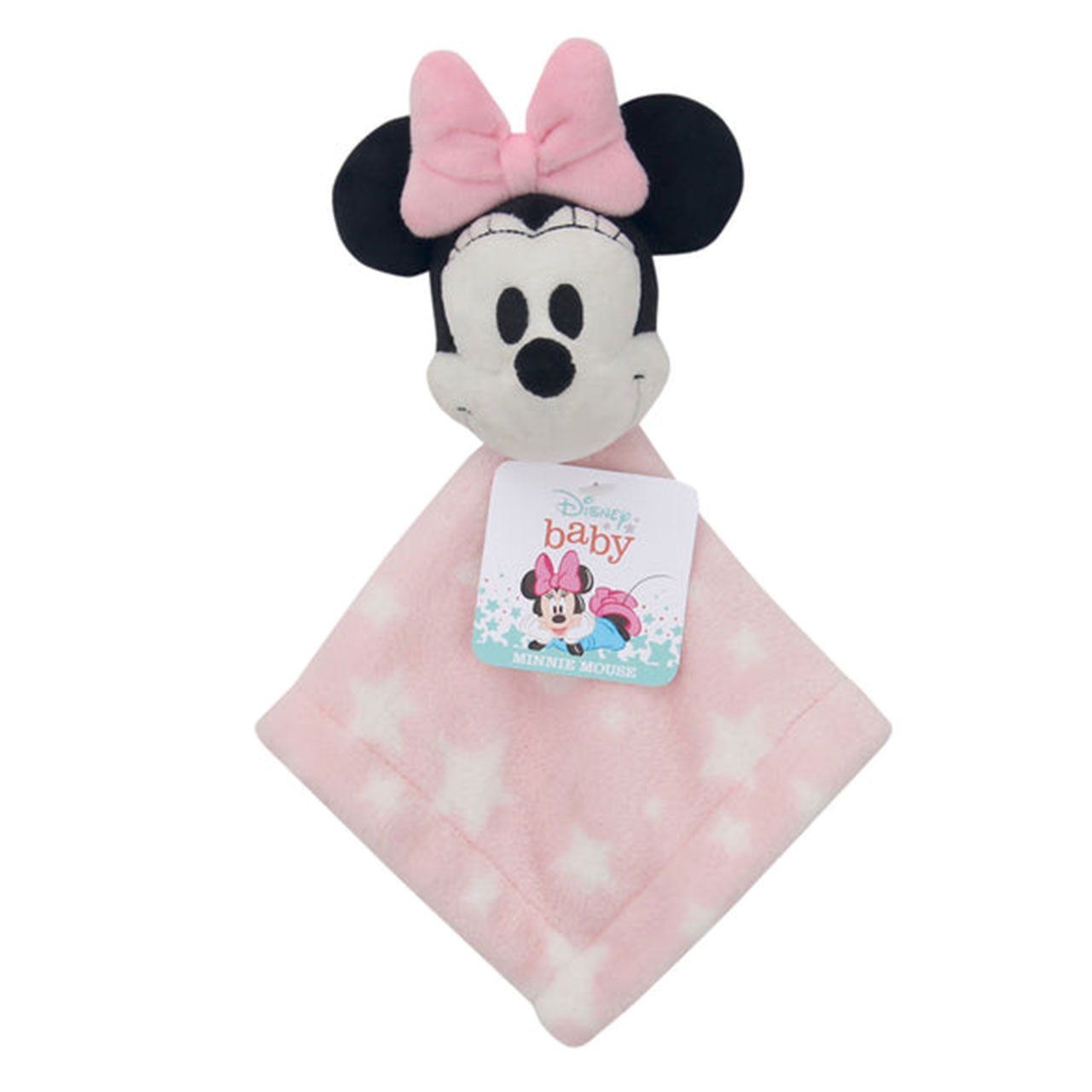 Lambs & Ivy Minnie Mouse Pink Stars Security Blanket- Bambi Baby