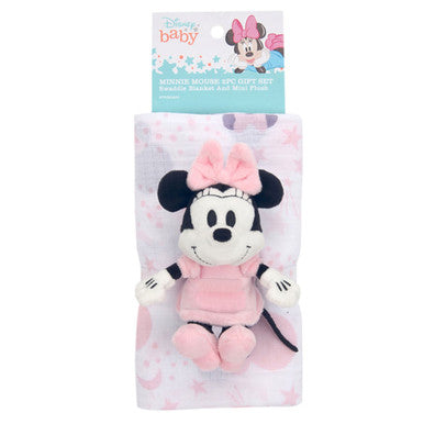 Manta envolvente y mini peluche de Minnie Mouse de Lambs &amp; Ivy- Bambi Baby