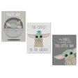 Lambs &amp; Ivy Star Wars Mandalorian The Child Baby Yoda Arte de parede sem moldura Arte de parede sem moldura (3 impressões) - Bambi Baby