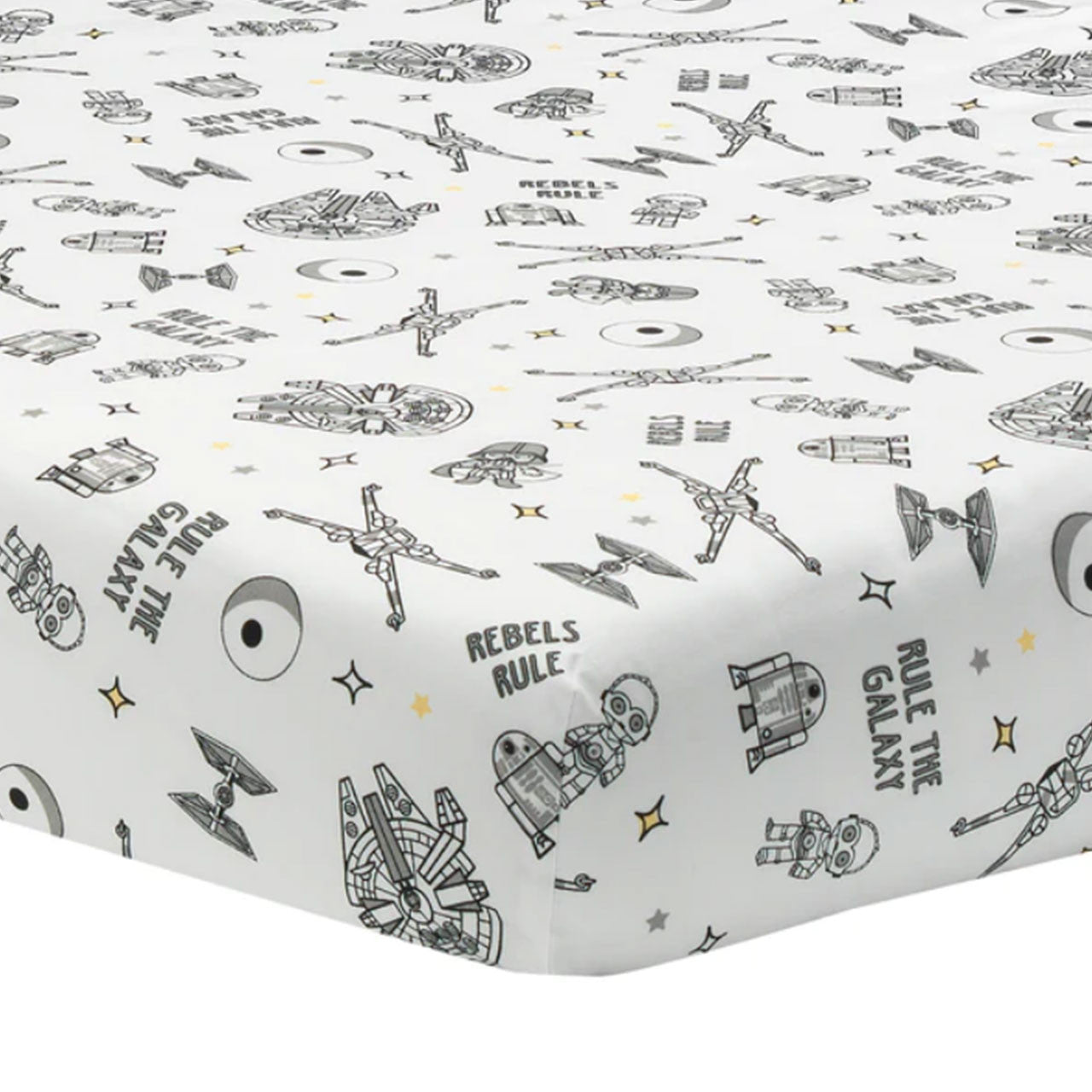Lambs & Ivy Star Wars Millennium Falcon Sheet- Rebels Rule- Bambi Baby