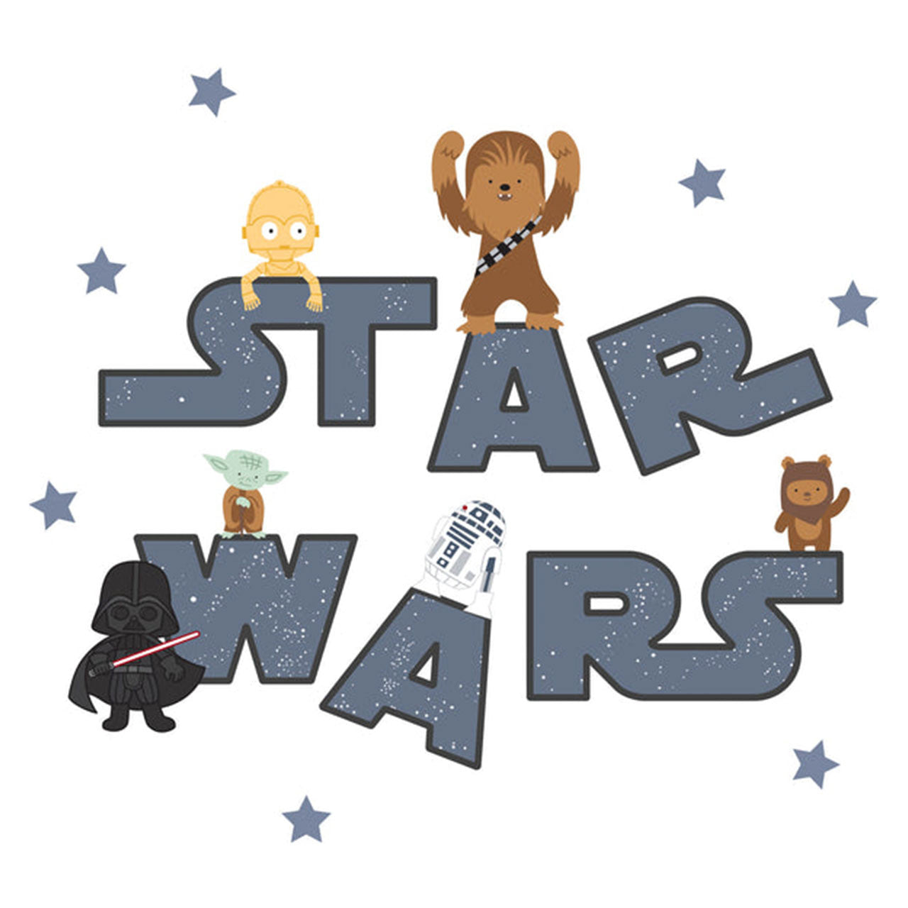 Lambs & Ivy Star Wars Millennium Falcon Wall Decals- Star Wars Logo- Bambi Baby