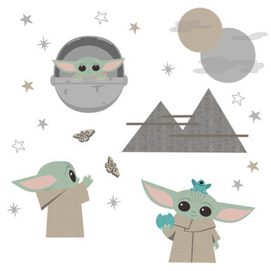 Lambs & Ivy Star Wars The Child Baby Yoda Wall Decals- Bambi Baby