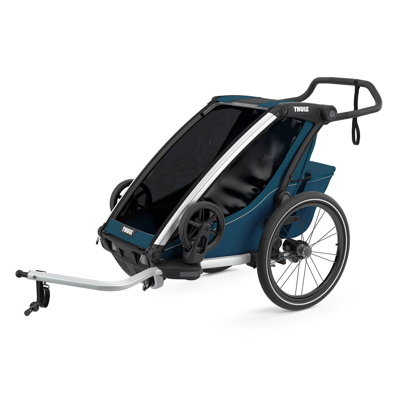 fahrrad xxl thule cross 1 Thule Chariot Cross 1-Seat Multisport Bike Trailer Majolica Blue