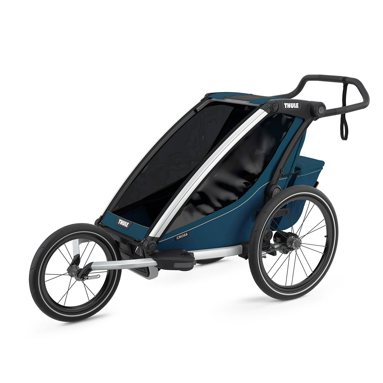 Thule Chariot Cross 1-Seat Multisport Bike Trailer Majolica Blue