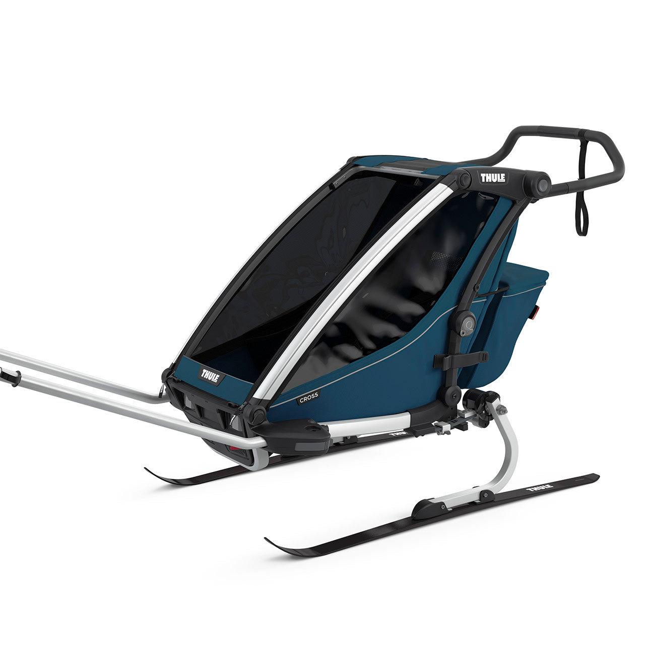 Thule Chariot Cross 1-Seat Multisport Bike Trailer Majolica Blue- Bambi Baby