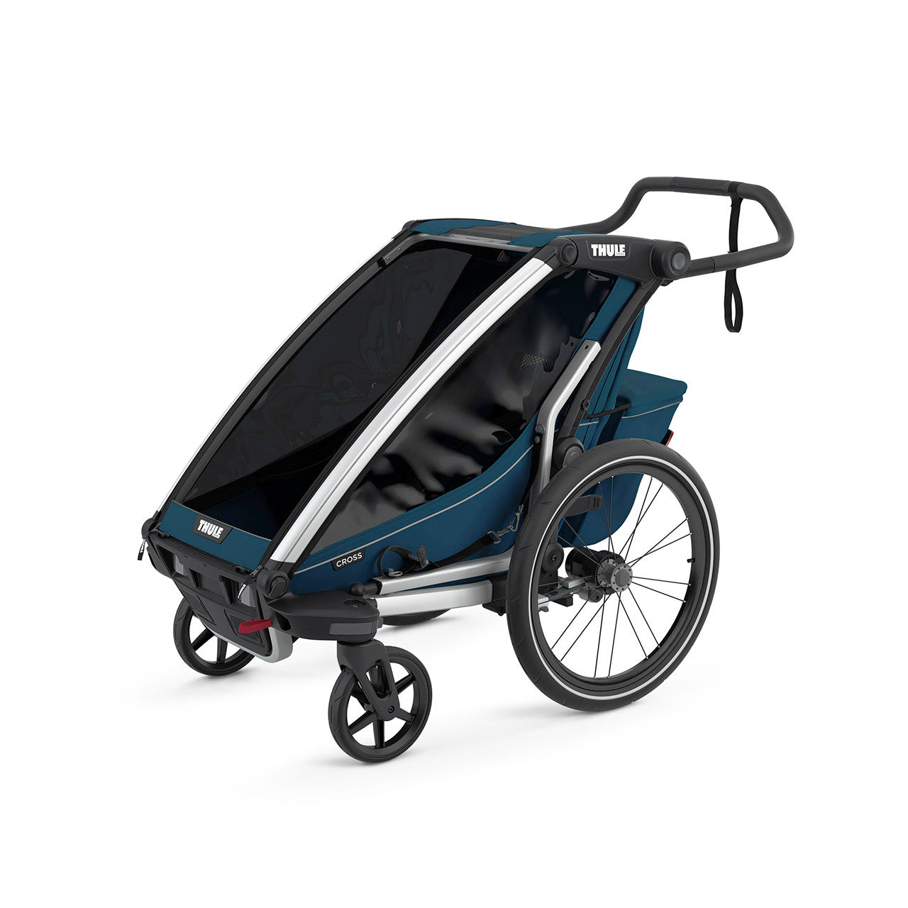 Thule Chariot Cross 1-Seat Multisport Bike Trailer Majolica Blue- Bambi Baby