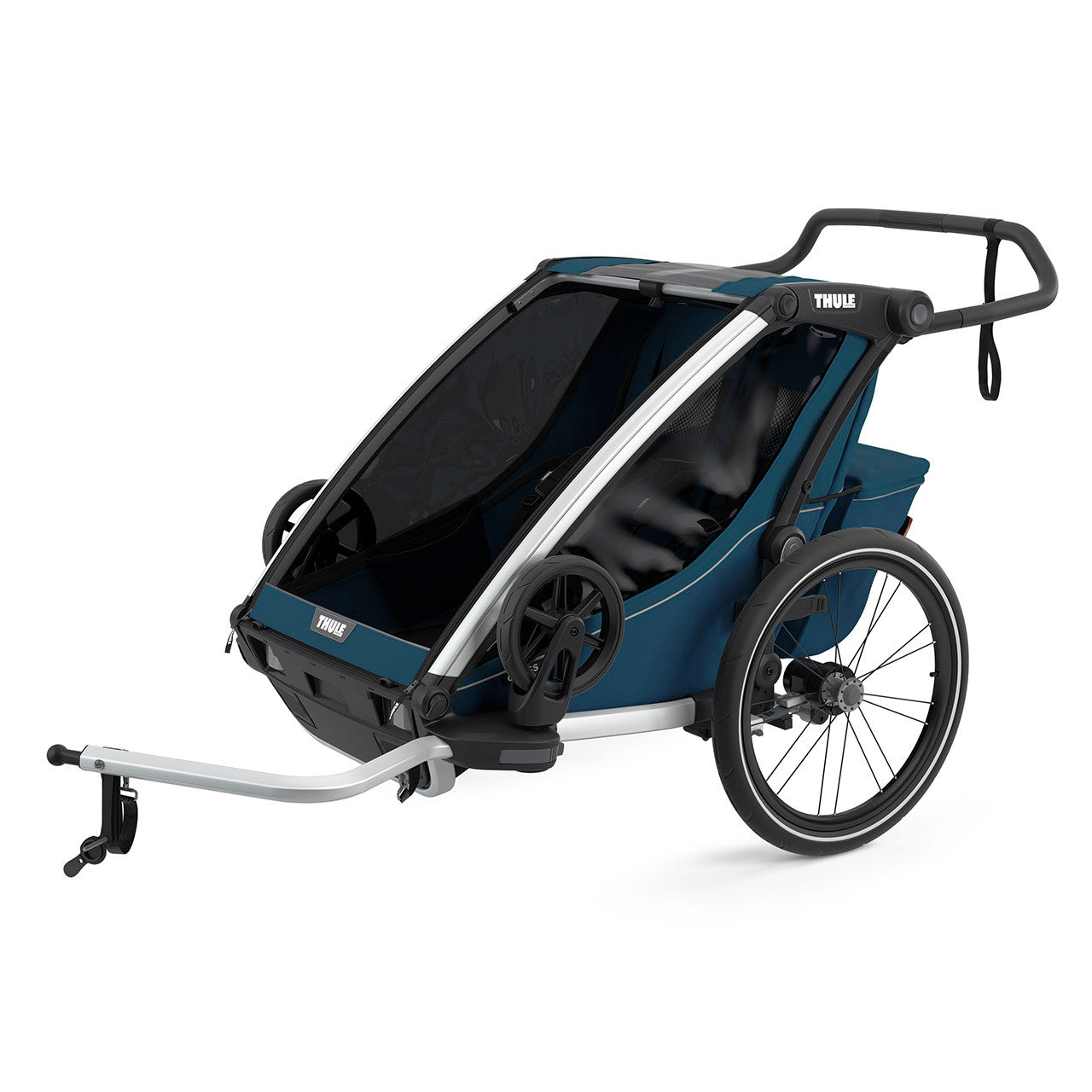 Thule Chariot Cross 2-Seat Multispor Bike Trailer Majolica Blue- Bambi Baby