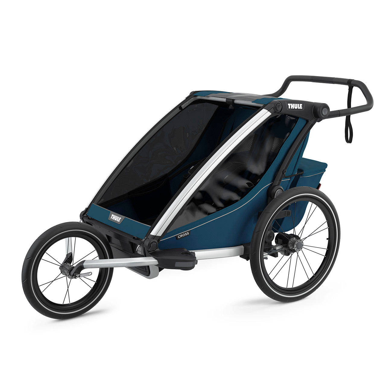 Thule Chariot Cross 2-Seat Multispor Bike Trailer Majolica Blue- Bambi Baby