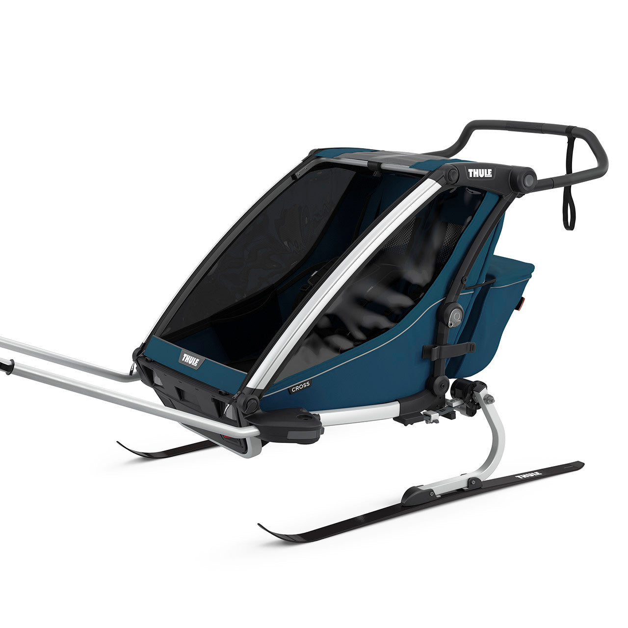 Thule Chariot Cross 2-Seat Multispor Bike Trailer Majolica Blue- Bambi Baby