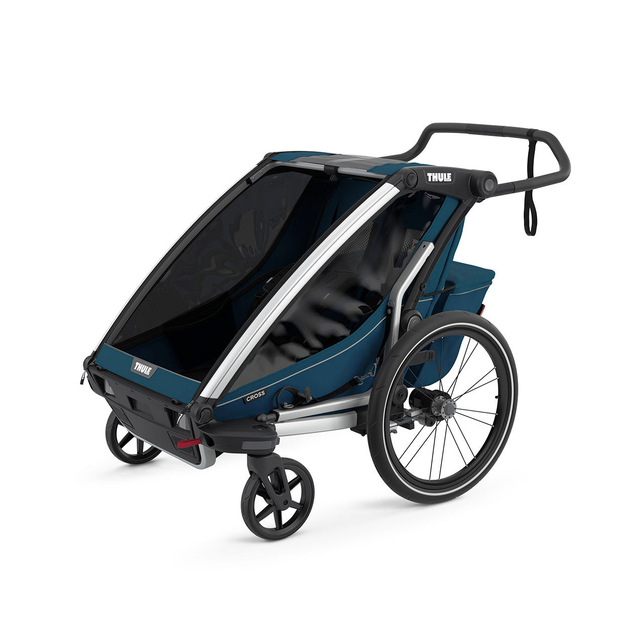 Thule Chariot Cross 2-Seat Multispor Bike Trailer Majolica Blue- Bambi Baby