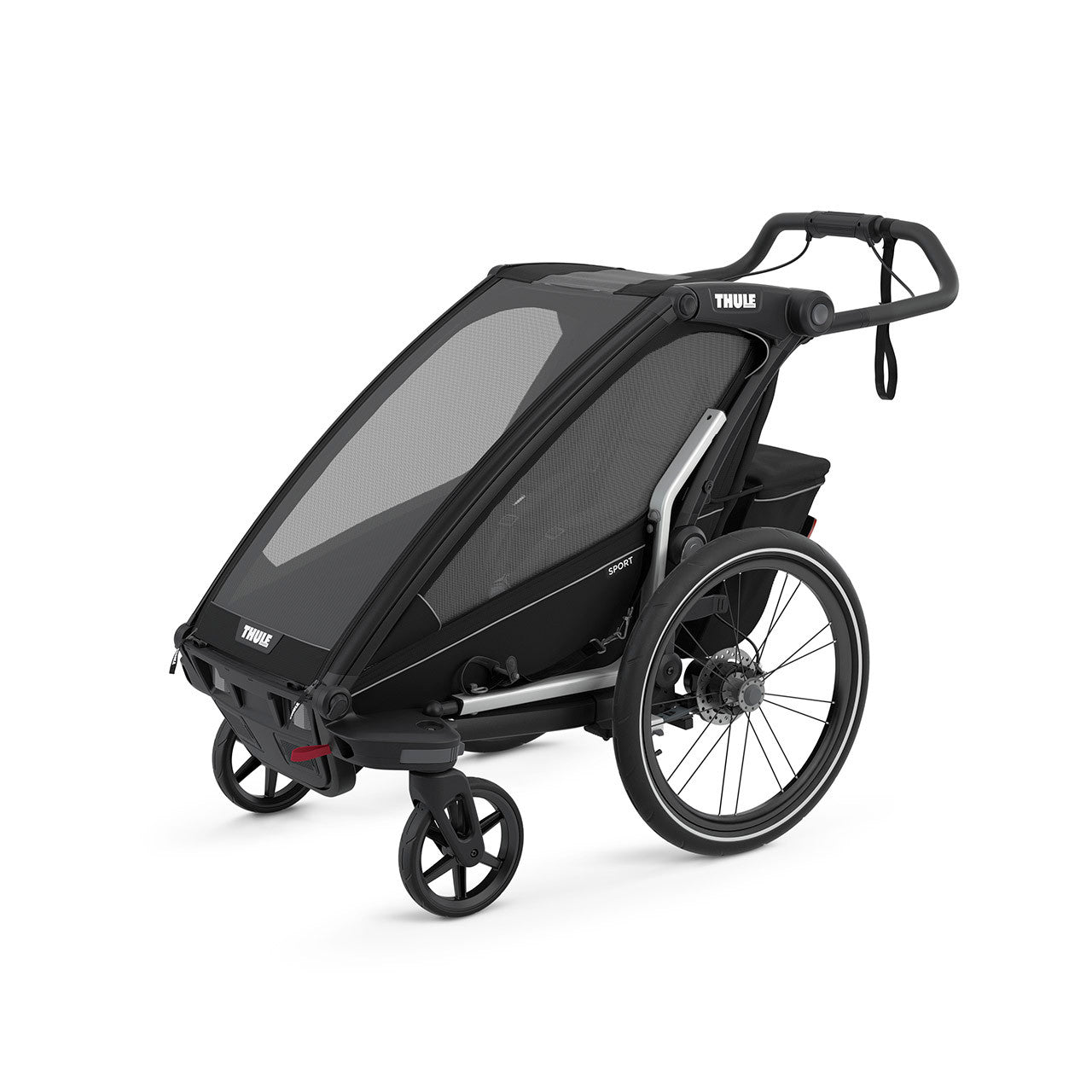 thule bike stroller Thule Chariot Sport 1-Seat Multisport Bike Trailer Midnight Black