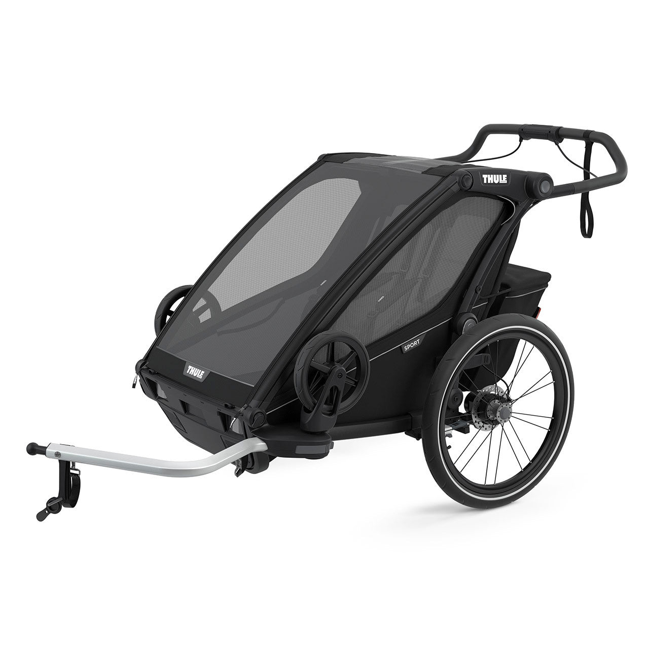 Thule Chariot Sport 2-Seat Multisport Bike Trailer Midnight Black- Bambi Baby