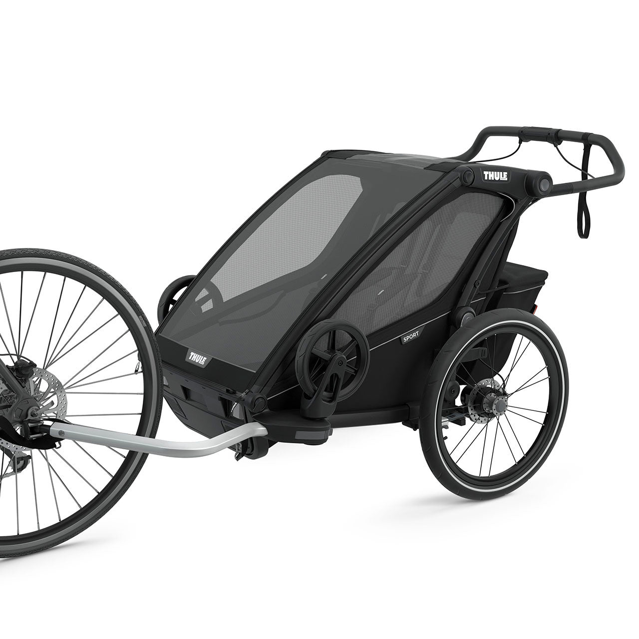 Thule Chariot Sport 2-Seat Multisport Bike Trailer Midnight Black- Bambi Baby