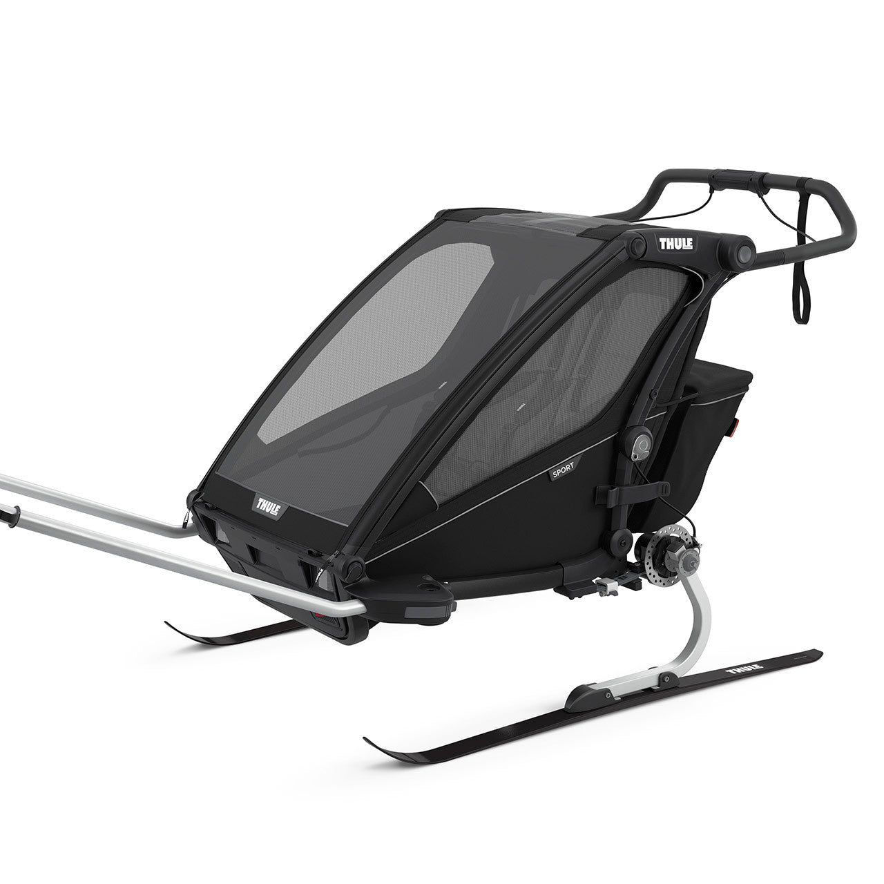 Thule Chariot Sport 2-Seat Multisport Bike Trailer Midnight Black- Bambi Baby