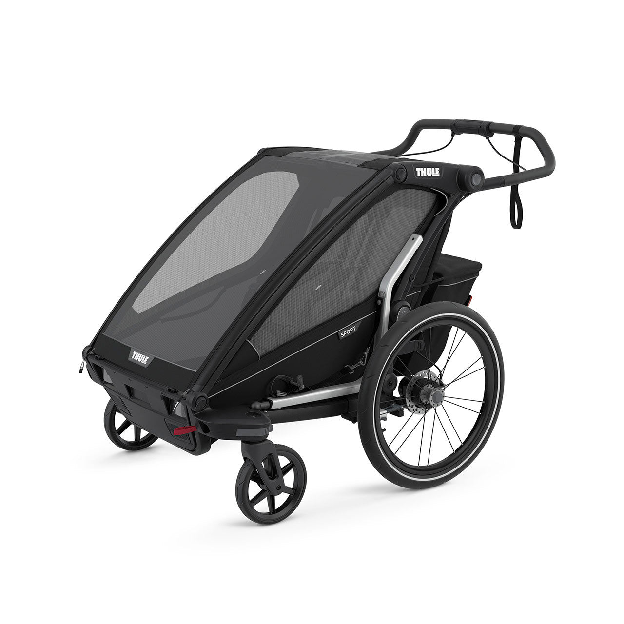 Thule Chariot Sport 2-Seat Multisport Bike Trailer Midnight Black- Bambi Baby