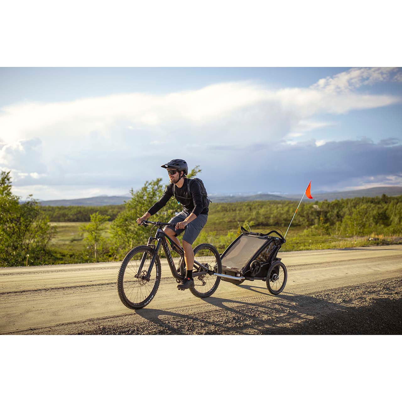 Thule Chariot Sport 1-Seat Multisport Bike Trailer Midnight Black- Bambi Baby
