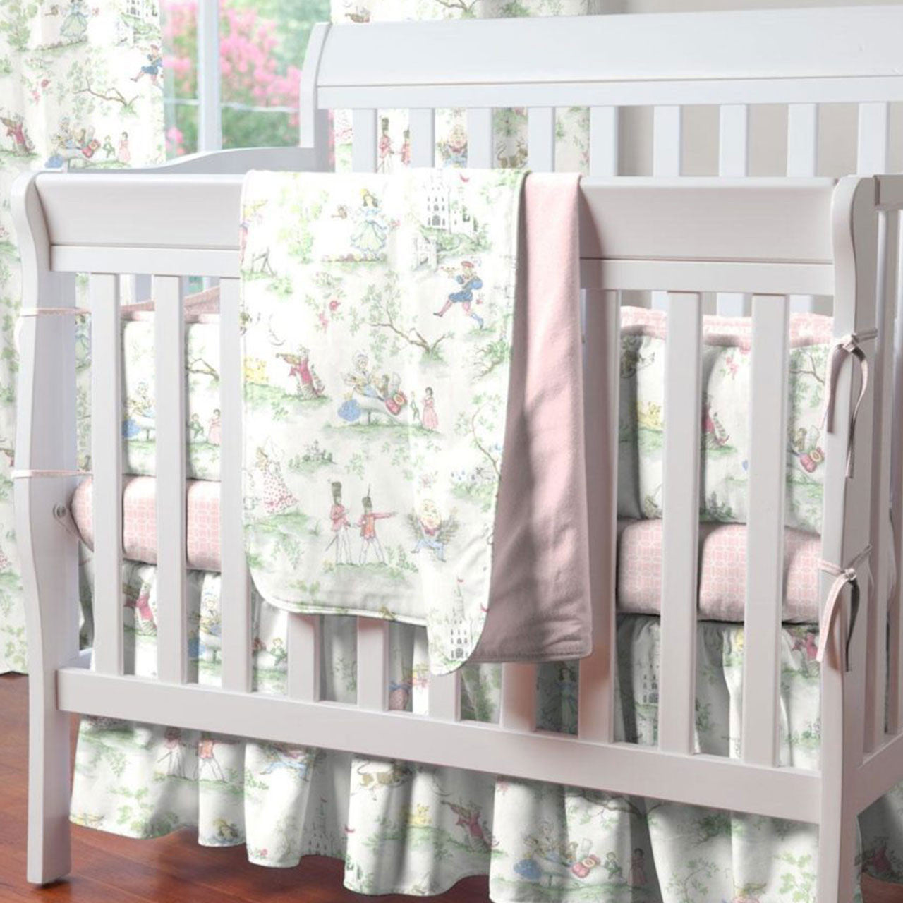 Liz and Roo Nursery Rhyme Toile 17" Drop- Bambi Baby