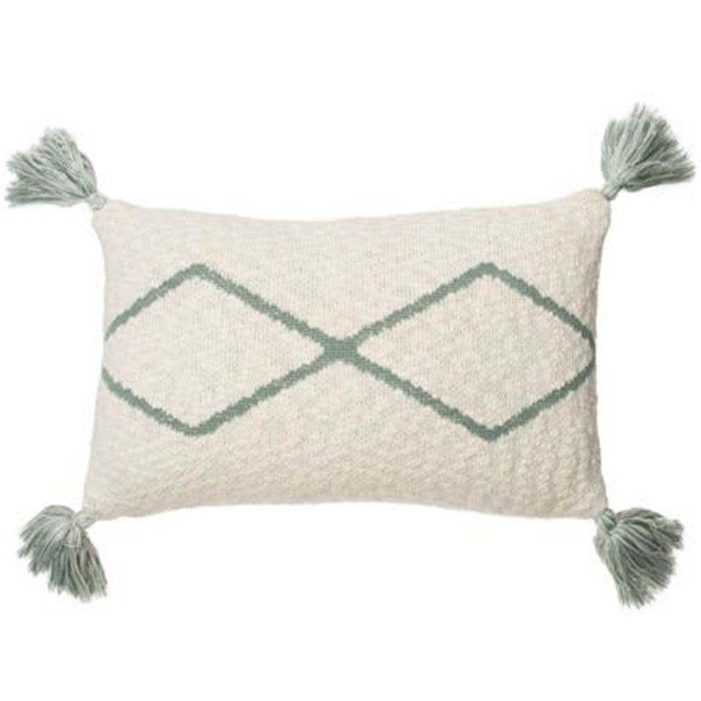 Lorena Canals Knitted Cushion Little Oasis Nat - Indus Blue- Bambi Baby
